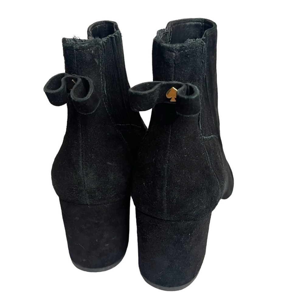 Kate Spade Suede Black Bow Boots - Picture 3 of 6